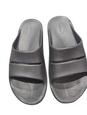 Mens Sz 11 Black OOFOS OOahh Slide Black Recovery GUC